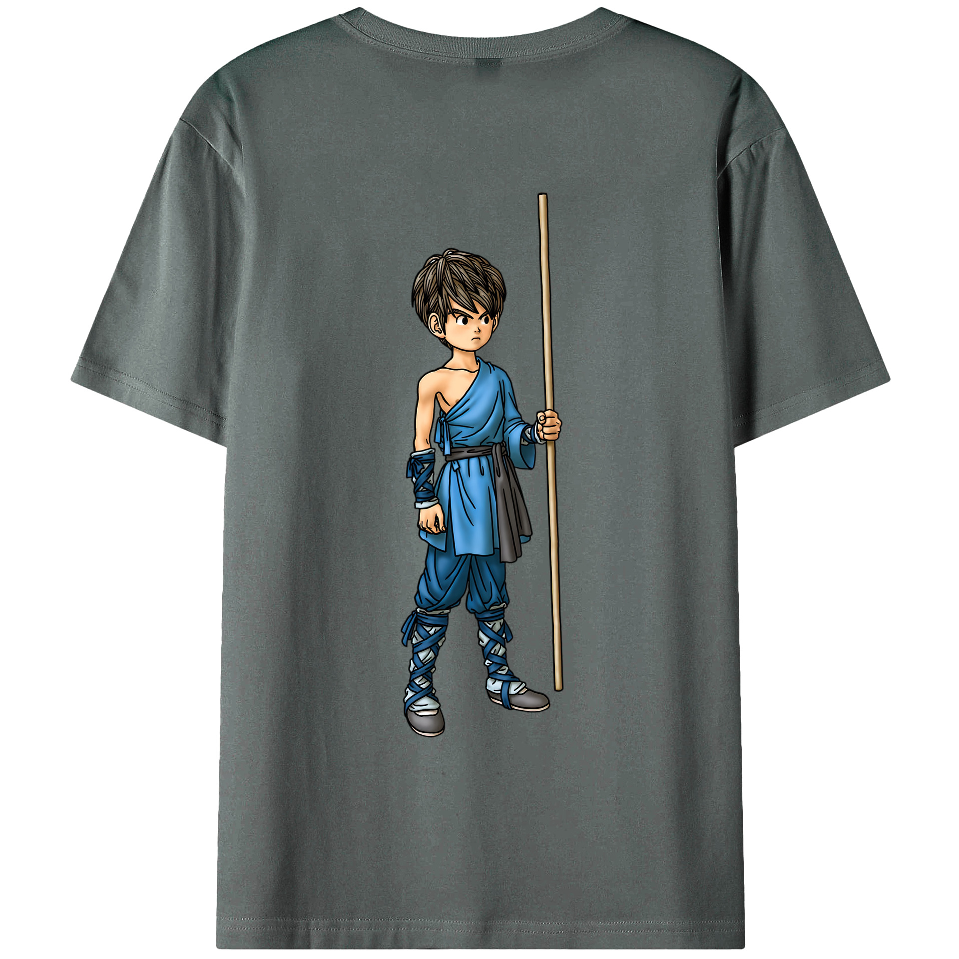 （画像用） ドラゴンクエスト Doragon Kuesuto Dragon Quest 綿100％ メンズ半袖Tシャツ（バックプリント） 通気性